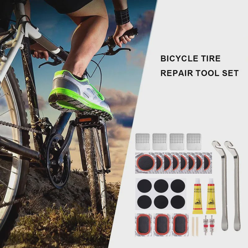 Fietsband Reparatiekit - Lekpleisters, Bandenlichters & Lijm voor Noodgevallen