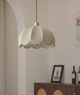 Wabi Sabi Plissé Hanglamp - Japanse Stijl Stoffen Plafondlamp voor Woonkamer, Eetkamer & Slaapkamer
