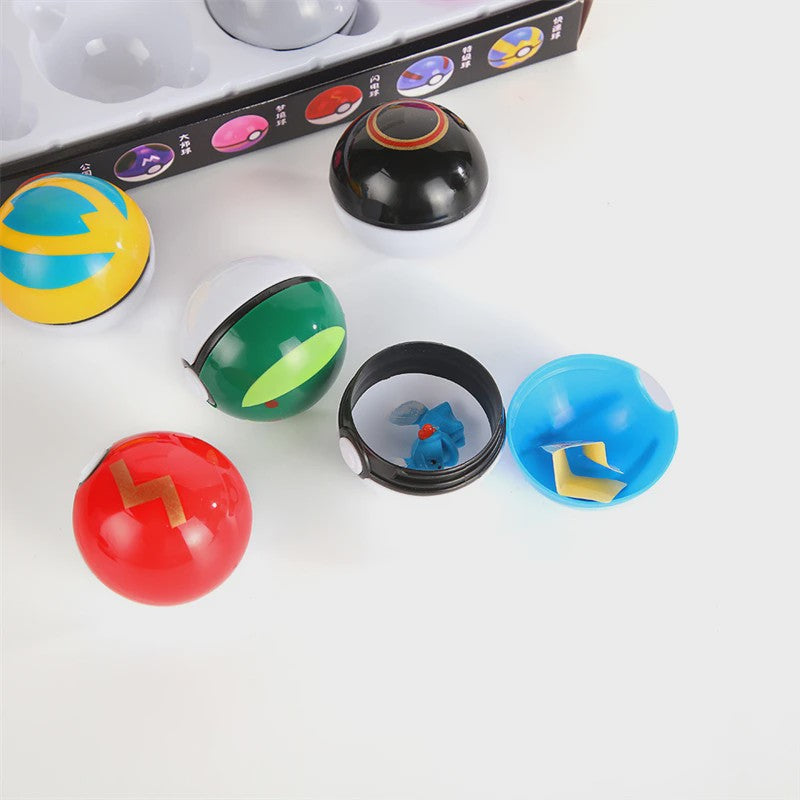Set van 12 Pokémon Poké Ball Figuren - Pikachu & Vrienden Actiefiguren Collectie