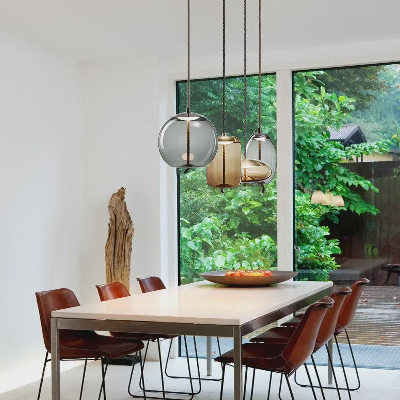 Moderne Glazen LED Hanglamp - Stijlvolle Verlichting voor Woonkamer, Keuken & Bar
