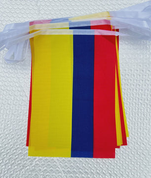 Colombia Vlaggenlijn 14x21cm - 20 Stuks Feestelijke Slingers voor Decoratie