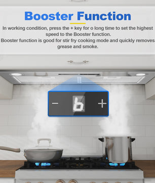 KICHPOWER 72cm Inbouw Afzuigkap met Gebarenbediening & Booster Functie