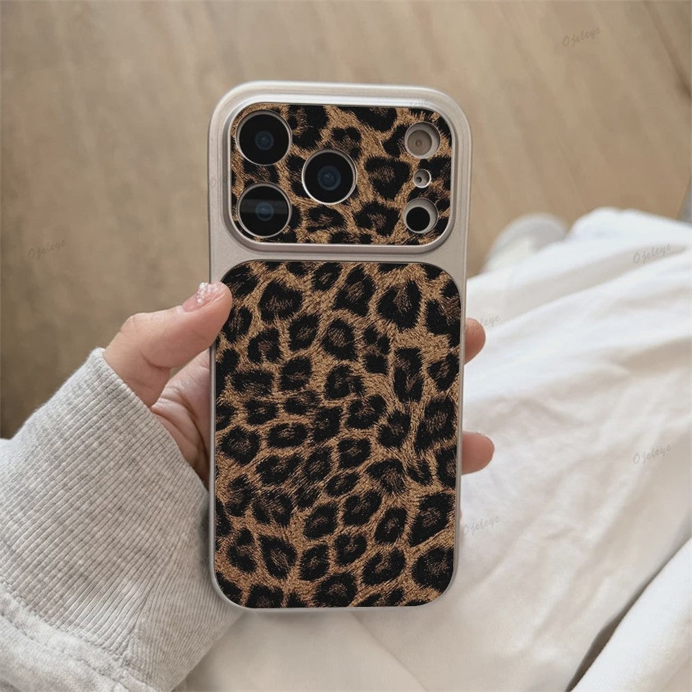 Luxe Leopard Print Telefoonhoesje voor iPhone - Schokbestendig met Bumper