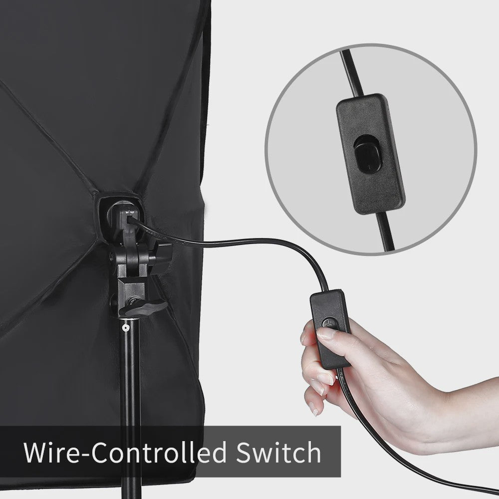 Professionele Softbox Verlichtingskit 50x70cm - Continu Licht voor Studio Fotografie