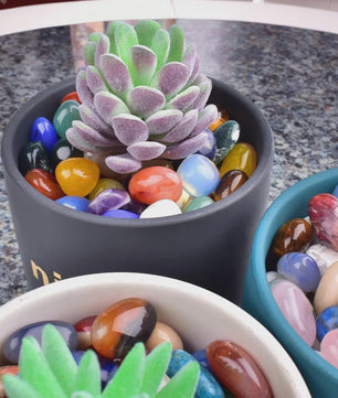 Set Gepolijste Kristalstenen - Multi-Color Tumblestones voor Decoratie & Meditatie