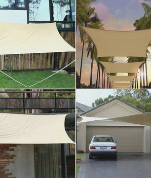 Waterdicht UV-bestendig Schaduwdoek 300D Polyester - Zonwering voor Tuin, Terras & Auto