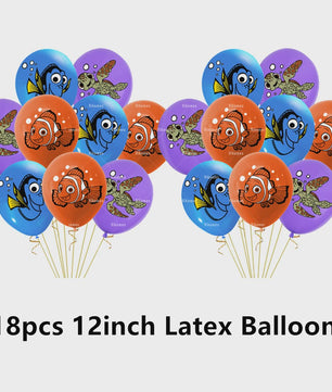 Nemo & Dory Verjaardagsdecoratie Set: Ballonnen, Banner & Cake Topper