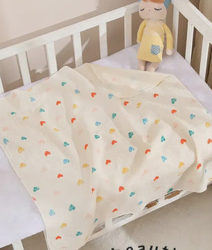 Zachte Muslin Swaddle Deken voor Baby's - Katoen, 80x80cm, met schattige prints