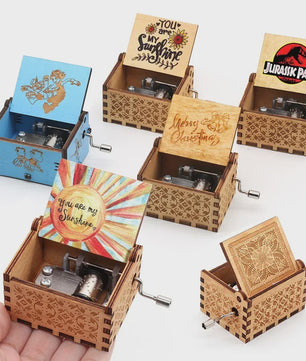 HOT NEW GOOD Theme Music Box Blind box Wooden Hand Cranked Neverland Casket musical Valentine's Day Birthday Holiday Gifts