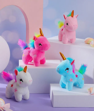Set Mini Pluche Eenhoorns (4-24 Stuks) - Knuffels, Sleutelhangers & Feestartikelen voor Kinderen