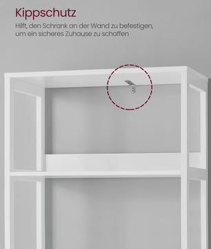 Hoge Smalle Badkamerkast met Lades en Deuren - Stijlvolle Opbergoplossing (60x32.5x154 cm)