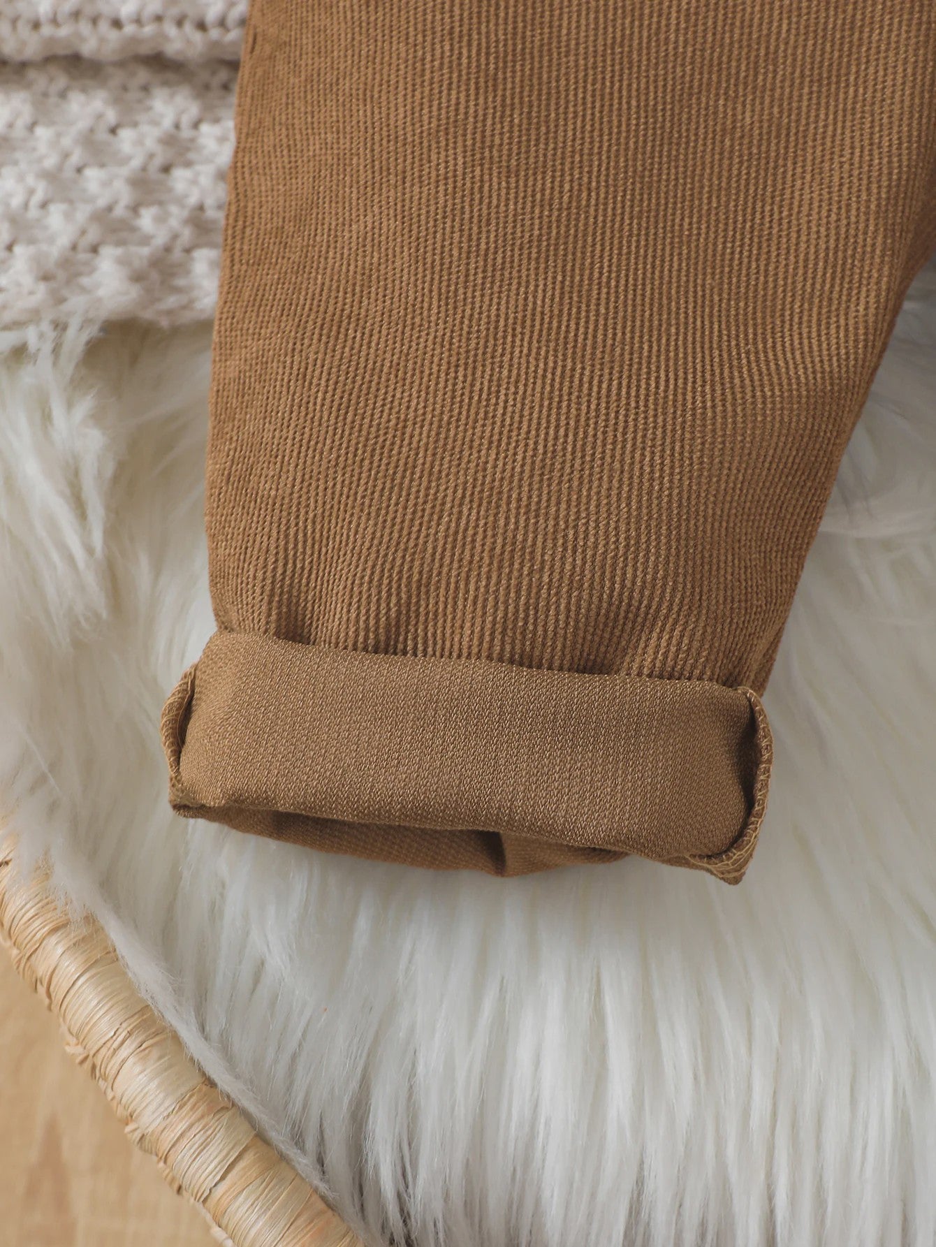 Corduroy Overalls Baby Jongen met Schattige Beer - Verstelbare Taille