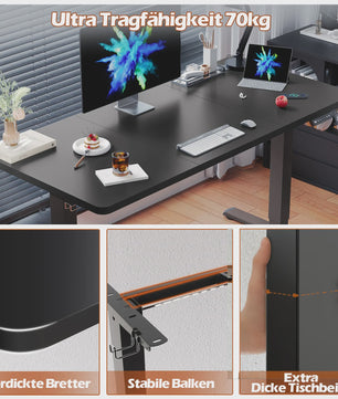 Elektrisch In Hoogte Verstelbaar Bureau met USB Poort - Sta-Zit Computerbureau