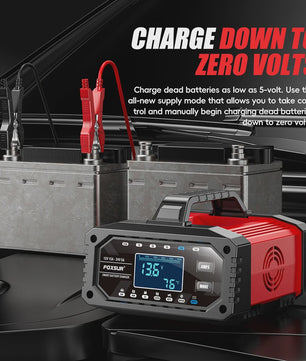 Slimme Acculader 12V 15A / 24V 5A voor Auto, Motor, Gel, AGM, LiFePO4 Batterijen