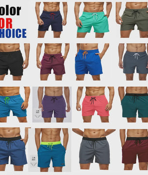 Heren Zwembroek Zomer Sportief Ademend met Elastische Tailleband, Mesh Voering en Zakken