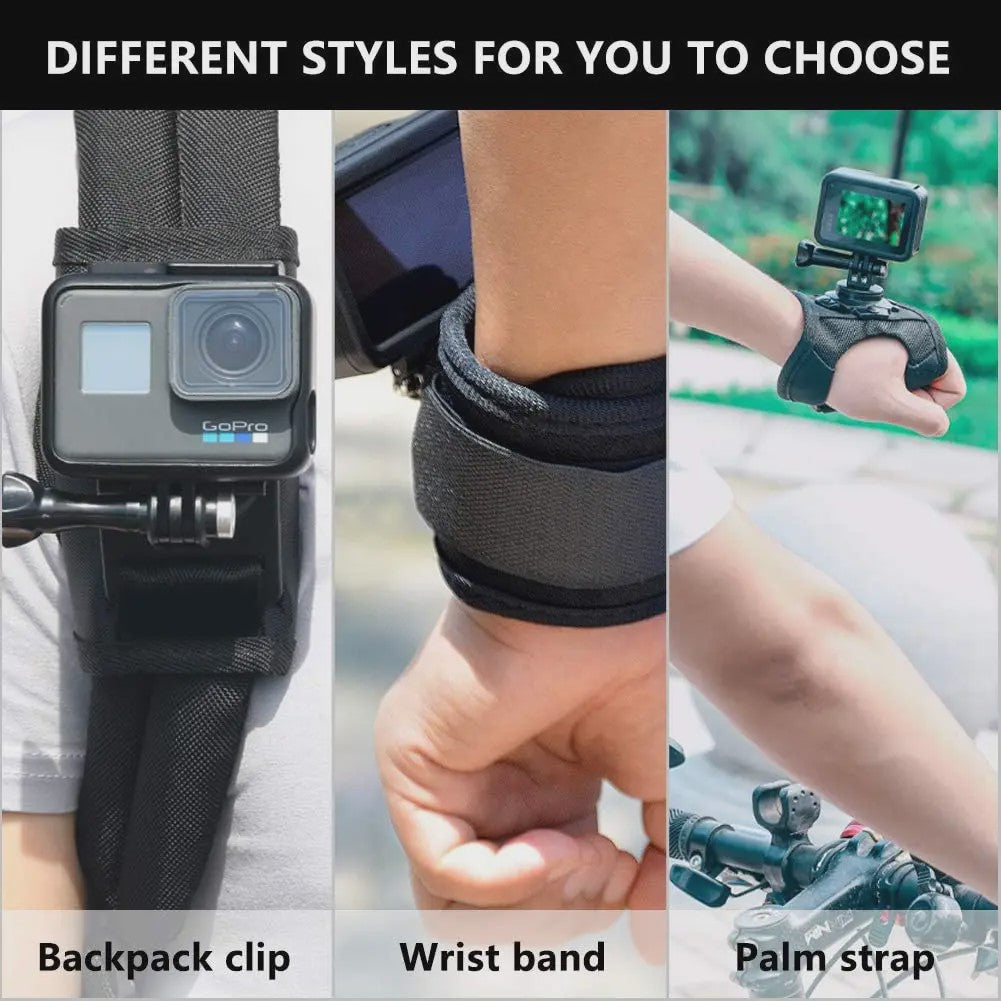 360° Roteerbare Handpolsband Mount voor GoPro & DJI Action Camera's