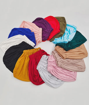 Zachte Modal Binnen Hijab Cap met Strik - Islamitische Turban Hoofddoek