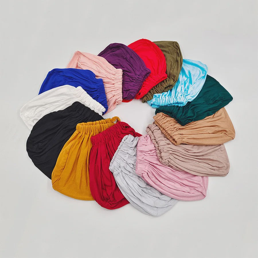Zachte Modal Binnen Hijab Cap met Strik - Islamitische Turban Hoofddoek