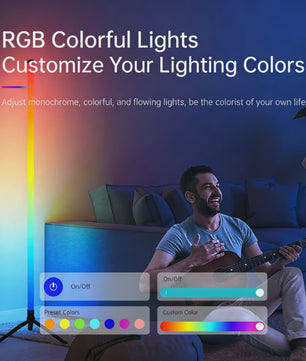 120cm LED RGB Vloerlamp met Muziekreactieve Sfeerverlichting