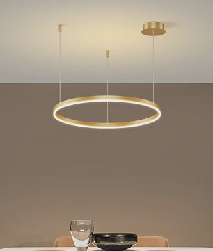 Moderne LED Plafondlamp Kroonluchter - Cirkelvormige Ring Verlichting voor Woonkamer & Eetkamer