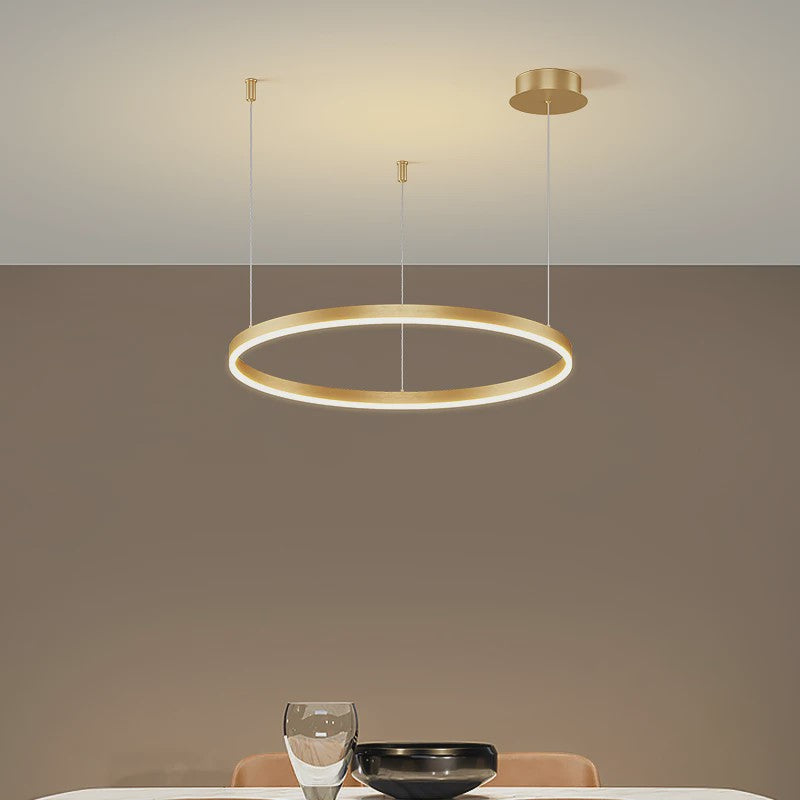 Moderne LED Plafondlamp Kroonluchter - Cirkelvormige Ring Verlichting voor Woonkamer & Eetkamer