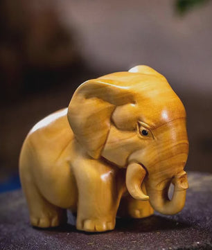 Houten Miniatuur Beeldjes: Olifant, Neushoorn & Nijlpaard - Sfeervolle Huisdecoratie