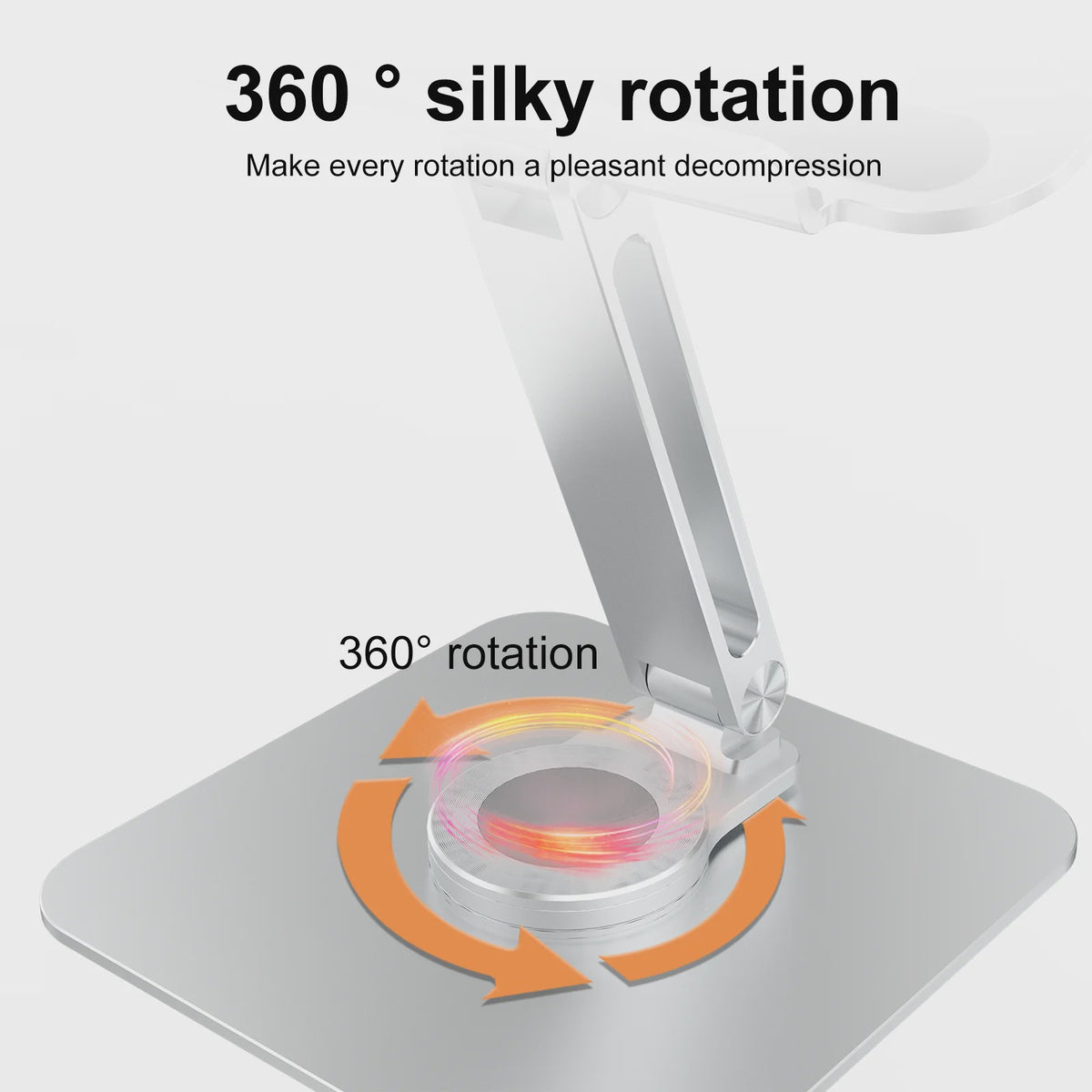 Verstelbare Aluminium Laptopstandaard met 360° Rotatie & Anti-slip Basis - Ideaal voor Laptop, Tablet & Monitor