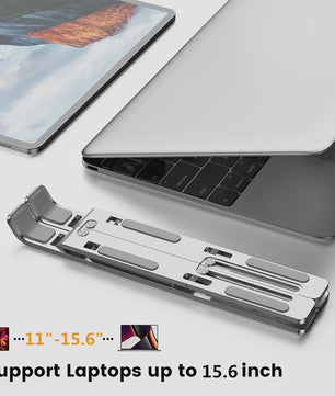 Verstelbare Aluminium Laptopstandaard - Opvouwbaar & Draagbaar