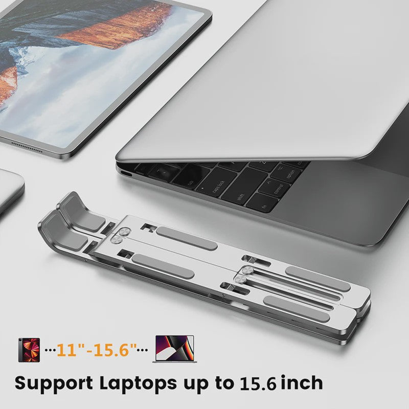 Verstelbare Aluminium Laptopstandaard - Opvouwbaar & Draagbaar