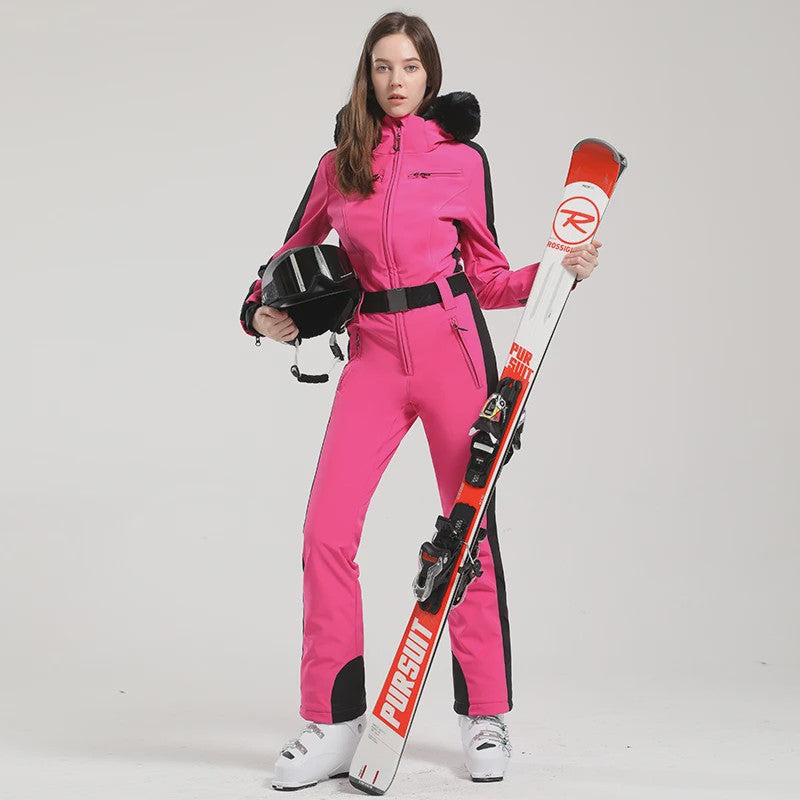 Dames Winter Ski-overall One Piece - Waterdicht, Winddicht & Warm - Outdoor Snowboard Jumpsuit