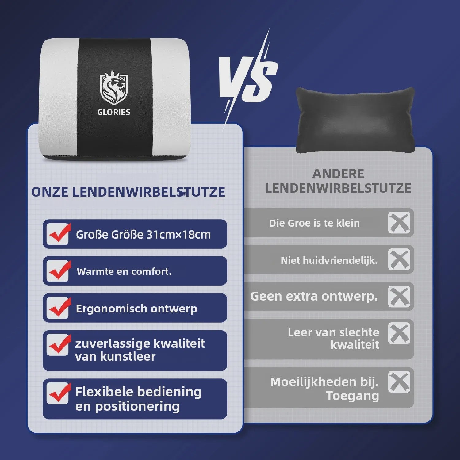 Ergonomische Gaming Stoel met Verstelbare Rugleuning, Lendensteun en Voetensteun - Max 150kg