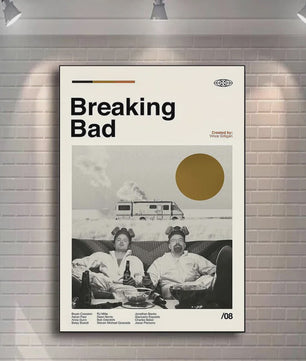 Breaking Bad Canvas Poster - Vintage Film Art Print voor Woonkamer Decoratie