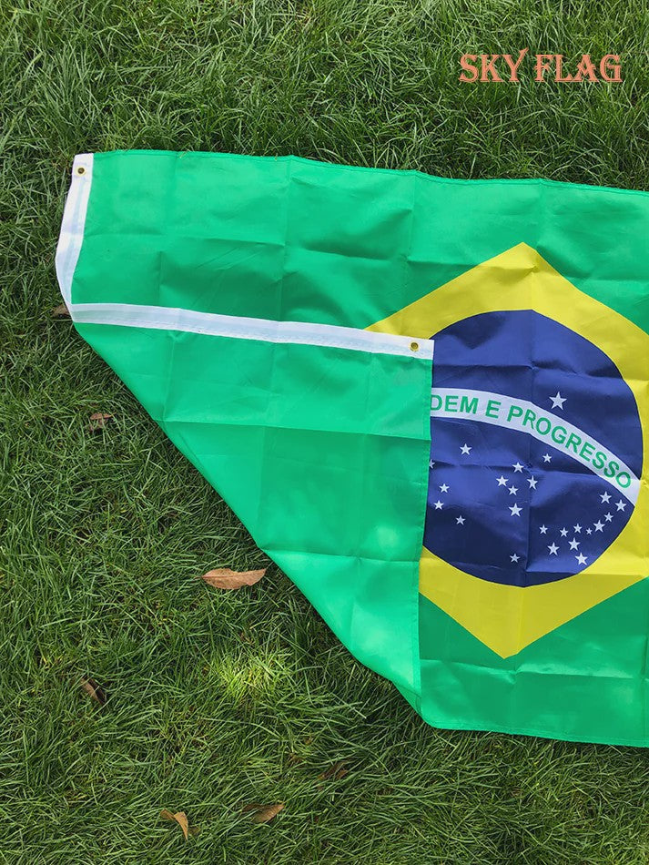 Braziliaanse Vlag 60x90cm & 90x150cm - Polyester Digitale Print