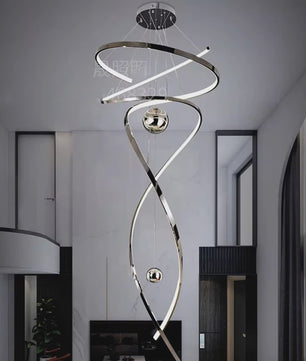 Moderne LED Plafondlamp Spiraal Design - Goudkleurig - Hanglamp voor Woonkamer & Eetkamer