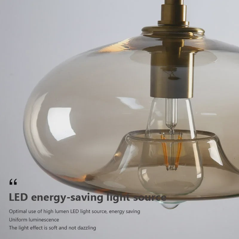 Moderne Glazen Plafondlamp met LED - Minimalistisch Design voor Hal, Slaapkamer, Balkon