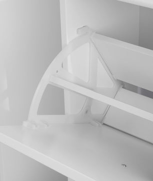 Stijlvolle Schoenenkast met 2 Klepkasten en 4 Opbergvakken - 54x83x24cm