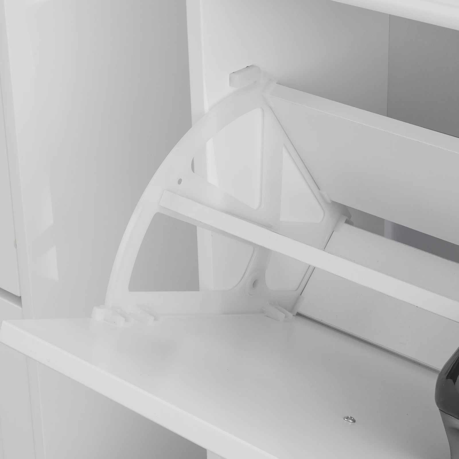 Stijlvolle Schoenenkast met 2 Klepkasten en 4 Opbergvakken - 54x83x24cm