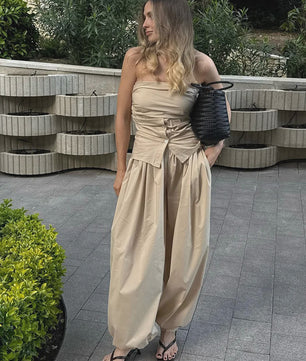 Dames Lantaarnbroek van 100% Katoen - Losse Pasvorm, Street Style