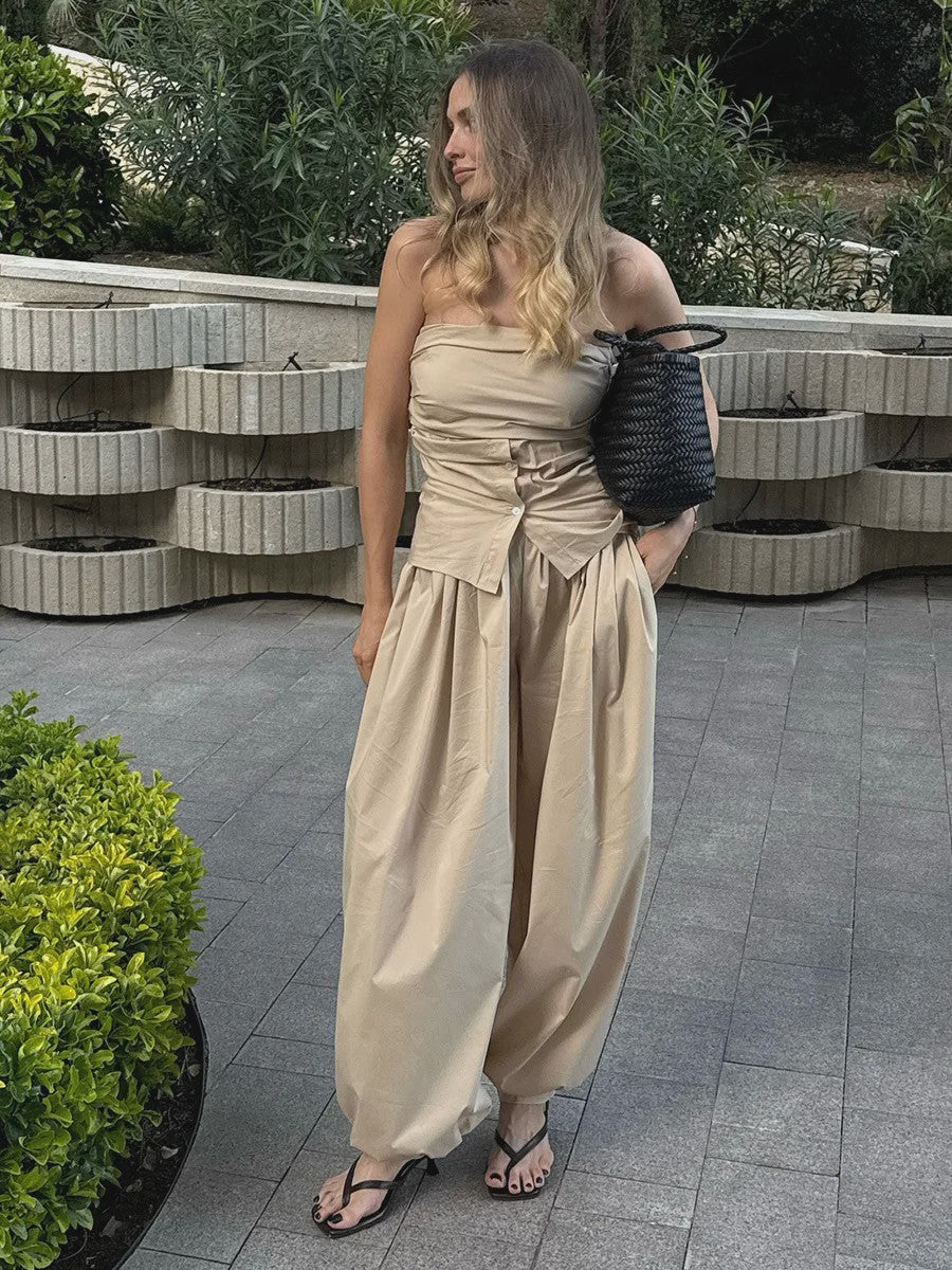 Dames Lantaarnbroek van 100% Katoen - Losse Pasvorm, Street Style