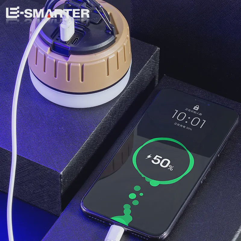 Draagbare LED Camping Lantaarn met Haak & Magneet - Noodverlichting & Powerbank
