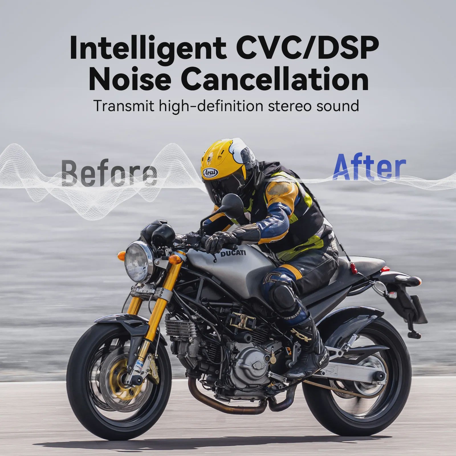 Lexin MeshCom Motorfiets Intercom - Mesh & Bluetooth Communicatie voor 24 Rijders