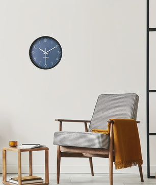 Moderne Donkerblauwe Wandklok - Stille Quartz, 20cm - Woonkamer, Keuken, Slaapkamer Decoratie