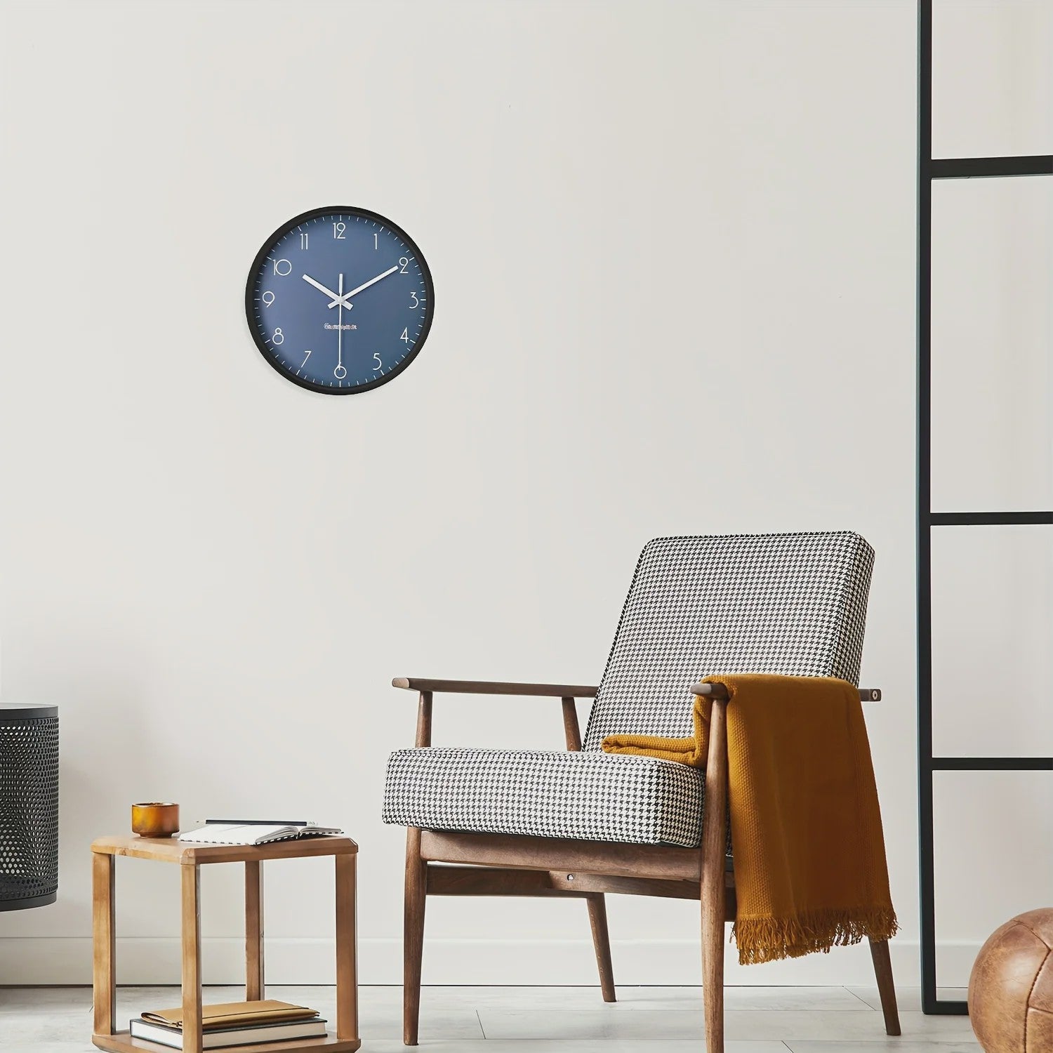 Moderne Donkerblauwe Wandklok - Stille Quartz, 20cm - Woonkamer, Keuken, Slaapkamer Decoratie