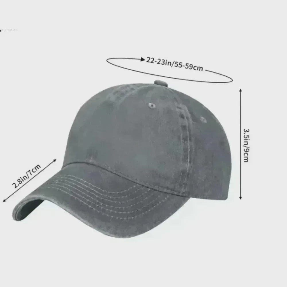 Vintage Trucker Cap met Camel Print - Verstelbaar en Washed Look
