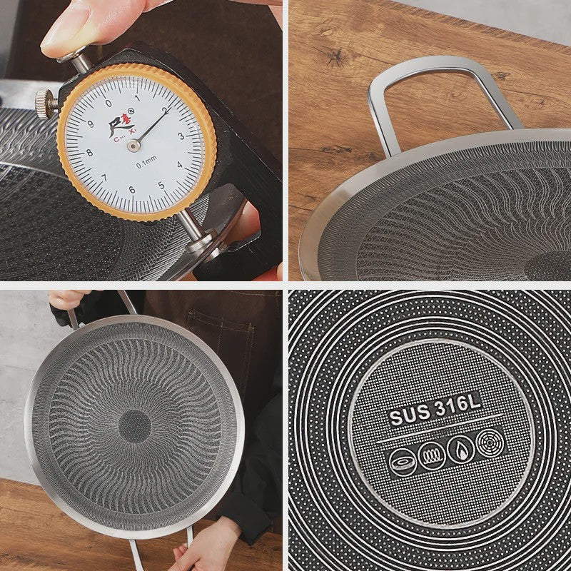 RVS BBQ Grillpan - Geschikt voor Camping, Thuis & Inductie/Gas Kookplaten