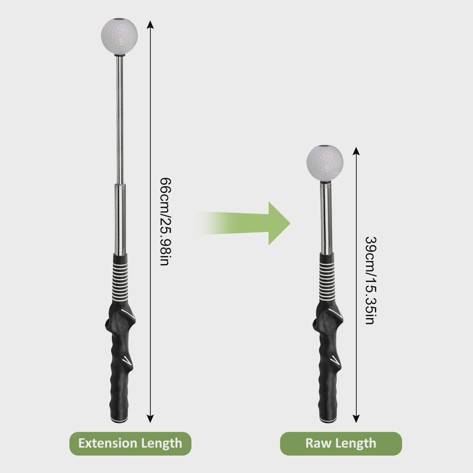 Intrekbare Golf Swing Trainer met Klik Feedback - Verbeter uw Slag