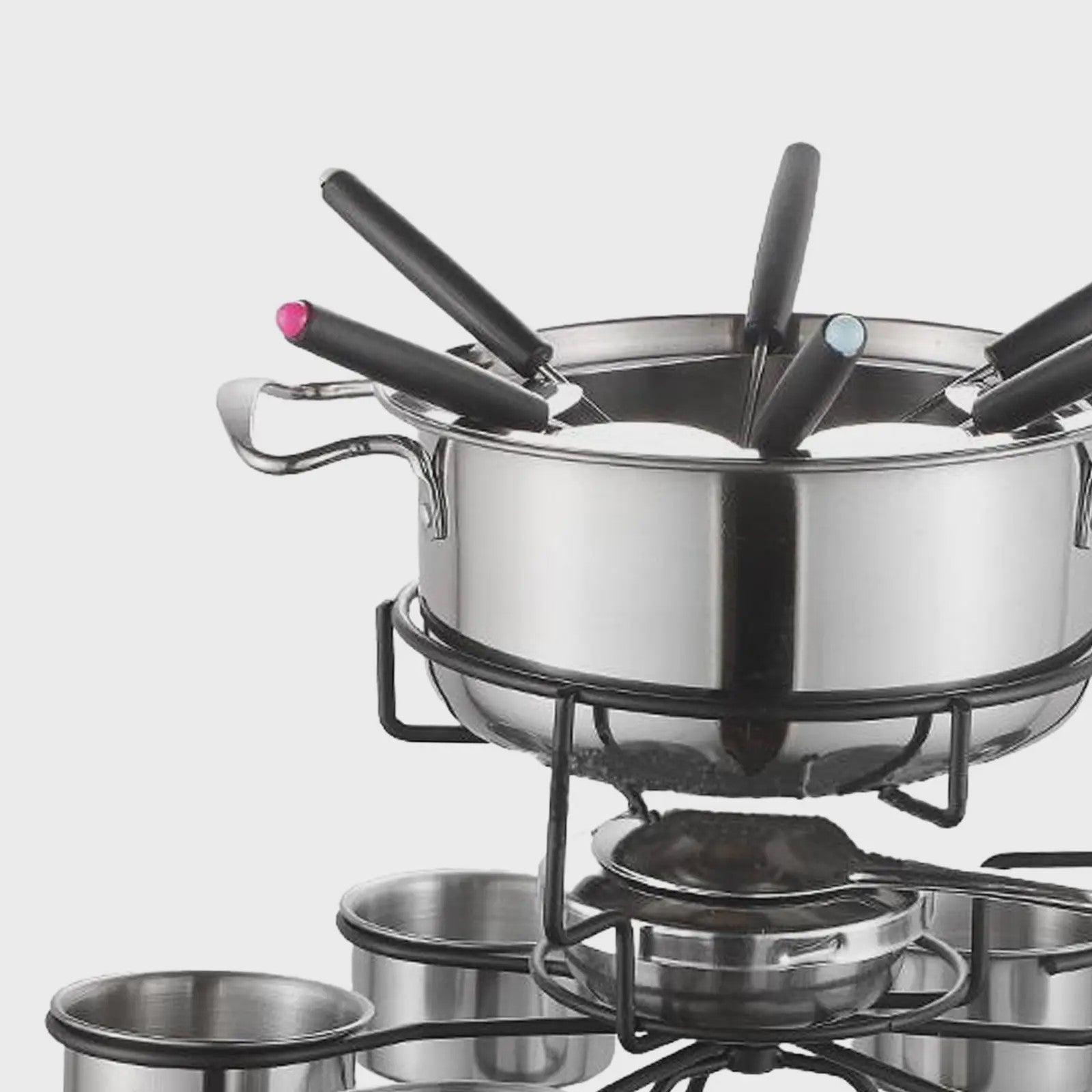 RVS Fondue Set met Kookstel - Ideaal voor Feestdagen, Kamperen en Buiten