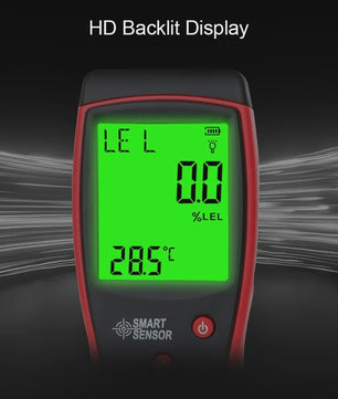 Draagbare Gaslekdetector met Geluid & Licht Alarm (0-10000 PPM)