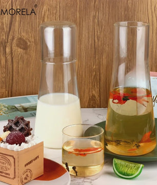 Glazen Nachtkaraf Set met Tumbler - 900ml Borosilicaatglas voor Water, Sap & Thee