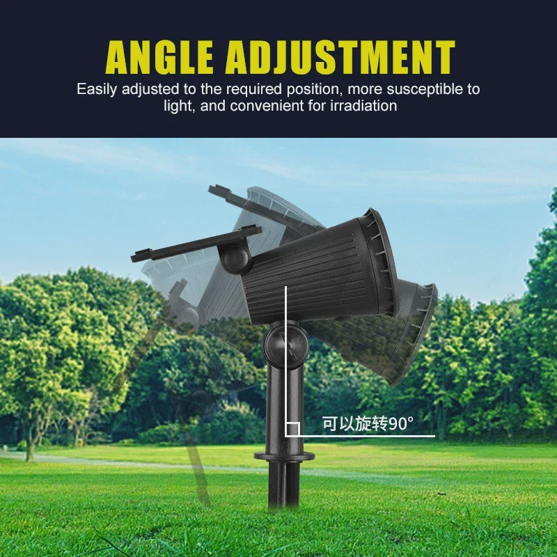 Verstelbare Solar Spotlight 9 LED - Waterdicht IP65 - Tuin, Pad & Muurverlichting